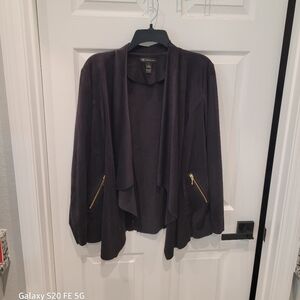 Suede like light weight jacket